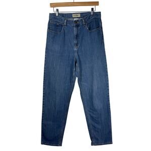 L.L. Bean Jeans Women 12M/T Blue Medium Wash Straight Cotton Spandex Natural Fit